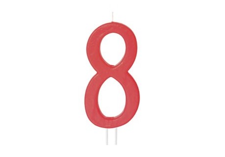 VELA  VERMELHA NUMERO