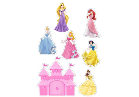 Topo de Bolo Princesas Disney