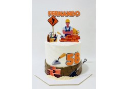 Topper para bolos construtor civil personalizado