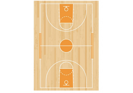 Folha pasta de açúcar para bolos campo Basquetebol