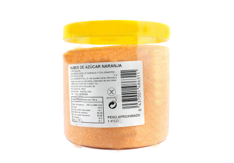 Açúcar para algodão doce sabor laranja 1 kg