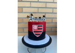 Topper para bolos Flamengo personalizado