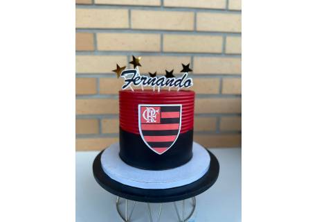 Topper para bolos Flamengo personalizado